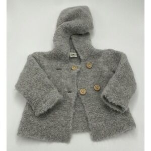 Bonbon Baby Alpaca Blend‎ Cardigan Sweater Grey 6M